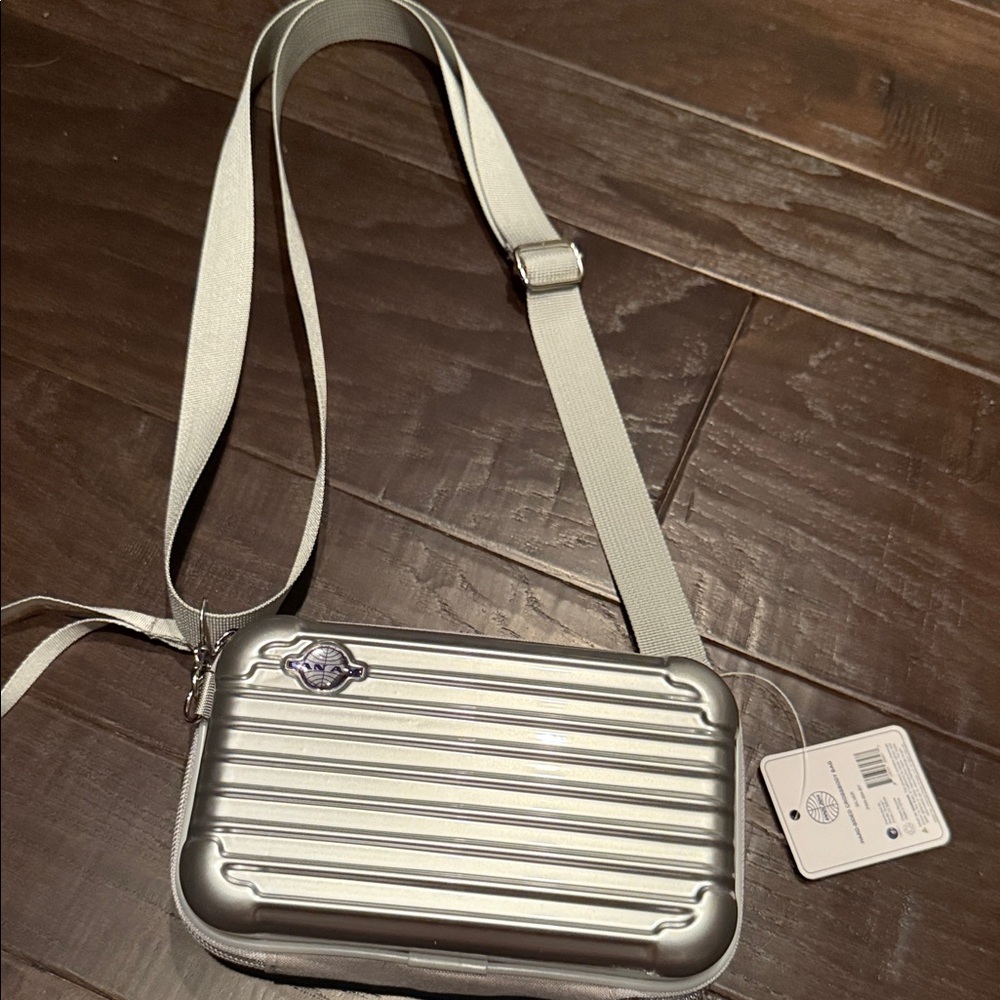 Pan Am Silver Hard-sided Crossbody Bag